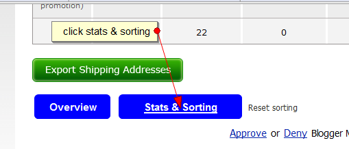 stats and sorting tomoson